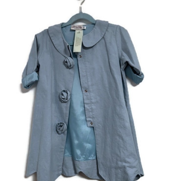 NWT Spoilt Elegant Blue linen  Dress/Jacket - Picture 6 of 6